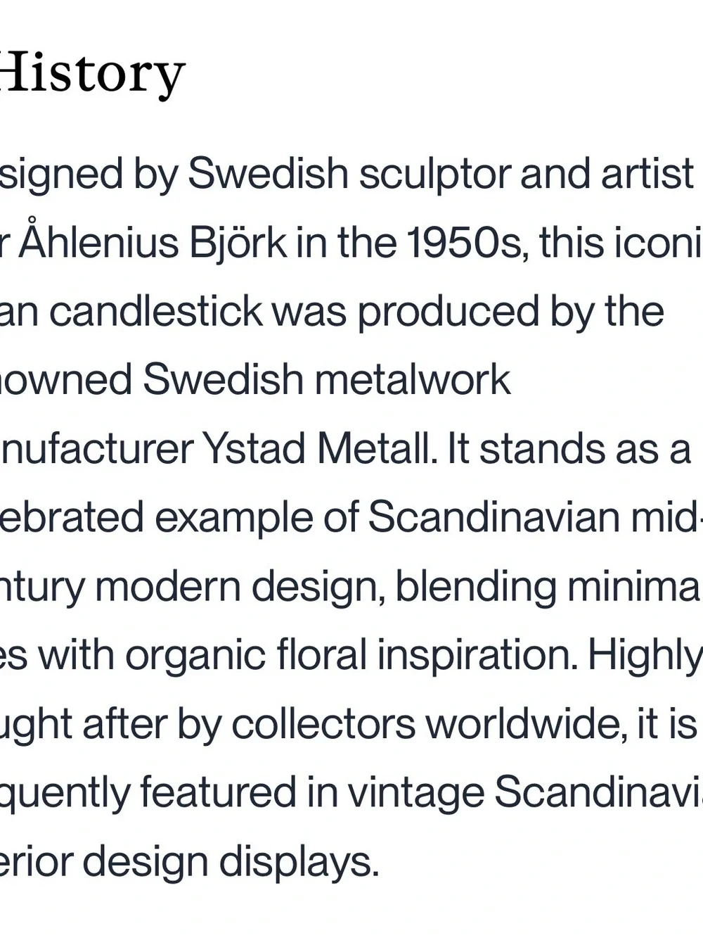 Ystad-Metall Brass Candle Holder.